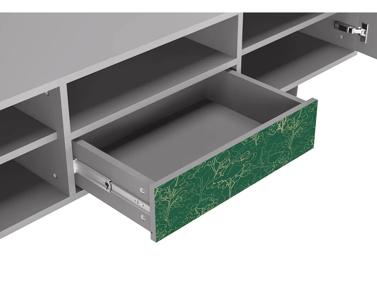 Best Mueble de TV - 170х59х41 cm - T6 - Emerald Forest, Cinza Cinzento