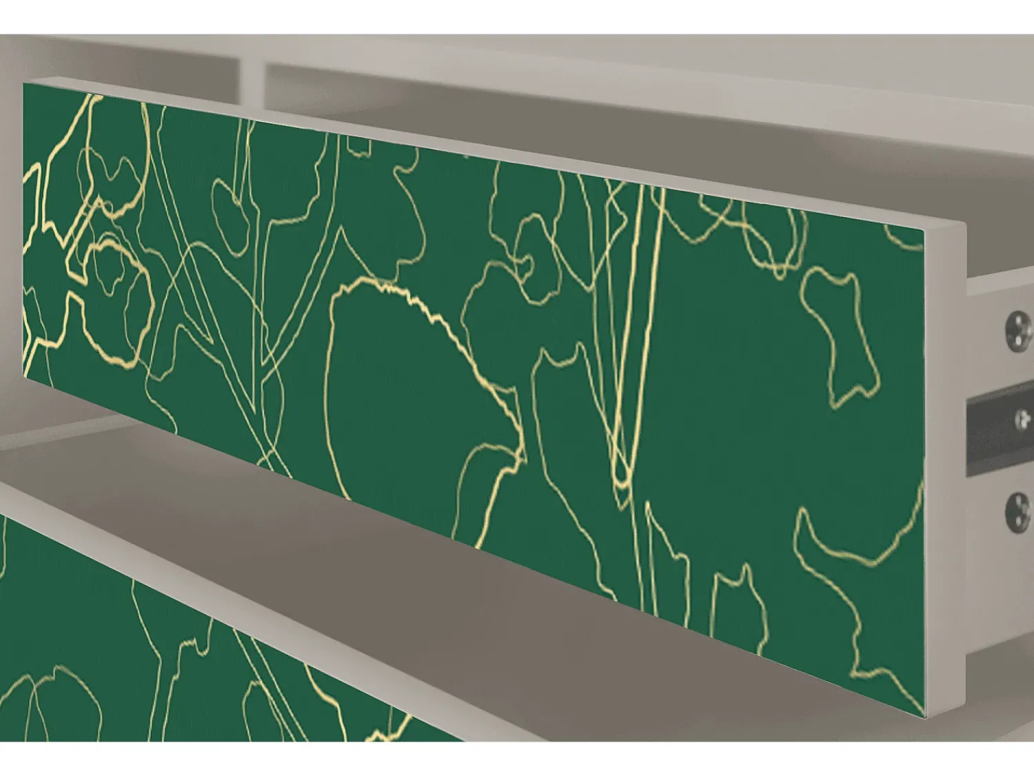 Móvel De Tv* Mueble de TV - 170х59х48 cm - T4 - Emerald Forest, Areia Bege