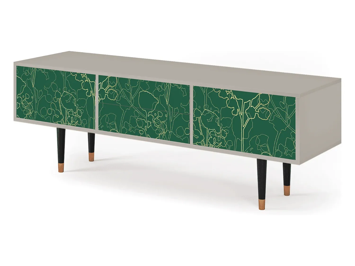 Móvel De Tv* Mueble de TV - 170х59х48 cm - T4 - Emerald Forest, Areia Bege