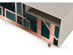 Móvel De Tv* Mueble de TV - 125х56х41 cm - T7 - Emerald Metro, Areia Bege