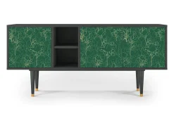 Móvel De Tv| Mueble de TV - 150х69х41 cm - T5 - Emerald Forest, Antracite Cinza antracite