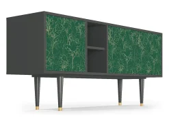 Móvel De Tv| Mueble de TV - 150х69х41 cm - T5 - Emerald Forest, Antracite Cinza antracite