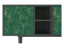 Móvel De Tv| Mueble de TV - 150х69х41 cm - T5 - Emerald Forest, Antracite Cinza antracite