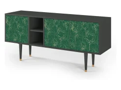 Móvel De Tv| Mueble de TV - 150х69х41 cm - T5 - Emerald Forest, Antracite Cinza antracite