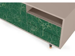 Móvel De Tv* Mueble de TV - 125х56х41 cm - T7 - Emerald Forest, Latte Bege