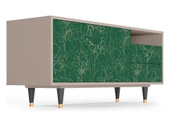 Móvel De Tv* Mueble de TV - 125х56х41 cm - T7 - Emerald Forest, Latte Bege
