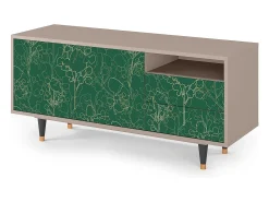 Móvel De Tv* Mueble de TV - 125х56х41 cm - T7 - Emerald Forest, Latte Bege