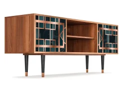 Móvel De Tv| Mueble de TV - 170х69х48 cm - T2 - Emerald Metro, Nogueira Castanho