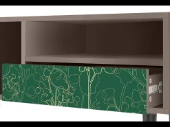 Móvel De Tv| Mueble de TV - 115х59х48 cm - T3 - Emerald Forest, Latte Bege