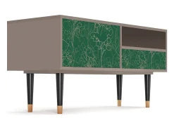 Móvel De Tv| Mueble de TV - 115х59х48 cm - T3 - Emerald Forest, Latte Bege