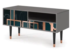 Discount Mueble de TV - 115х59х48 cm - T3 - Emerald Metro, Cinza Cinzento