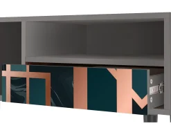Discount Mueble de TV - 115х59х48 cm - T3 - Emerald Metro, Cinza Cinzento