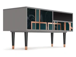 Discount Mueble de TV - 115х59х48 cm - T3 - Emerald Metro, Cinza Cinzento