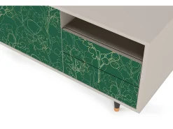 Mueble de TV - 125х56х41 cm - T7 - Emerald Forest, Areia^ Móvel De Tv