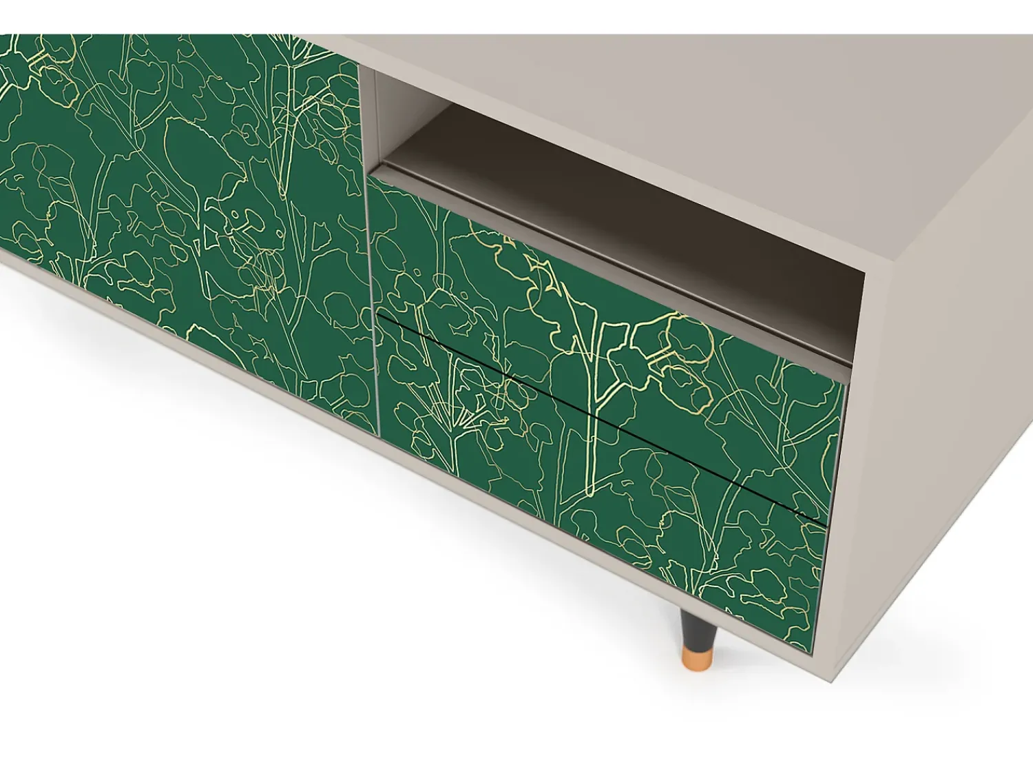 Mueble de TV - 125х56х41 cm - T7 - Emerald Forest, Areia^ Móvel De Tv