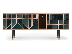 New Mueble de TV - 170х69х48 cm - T1 - Emerald Metro, Nogueira Castanho