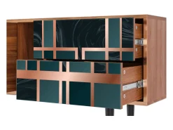 New Mueble de TV - 170х69х48 cm - T1 - Emerald Metro, Nogueira Castanho