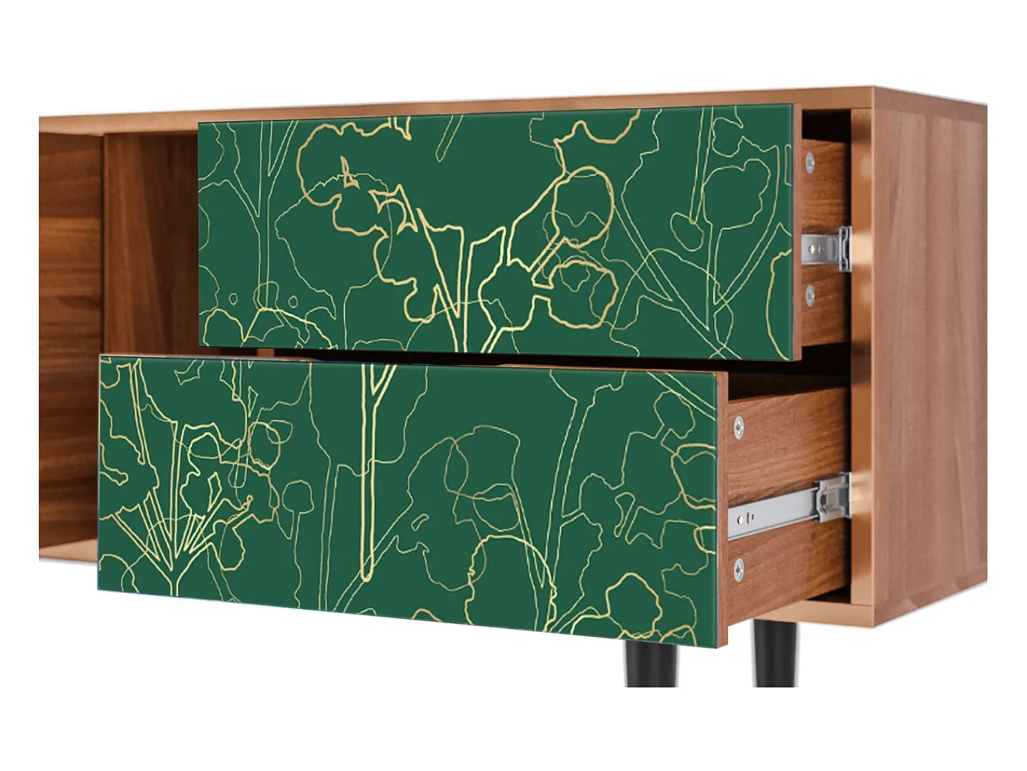 Mueble de TV - 170х69х48 cm - T1 - Emerald Forest, Nogueira^ Móvel De Tv