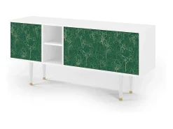 Mueble de TV - 150х69х41 cm - T5 - Emerald Forest, Branco Bege