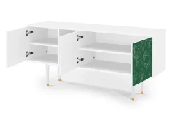 Mueble de TV - 150х69х41 cm - T5 - Emerald Forest, Branco Bege