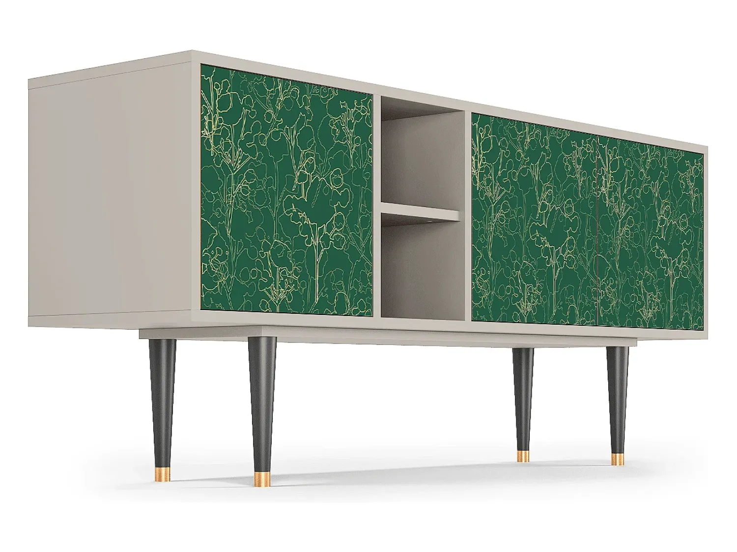 Mueble de TV - 150х69х41 cm - T5 - Emerald Forest, Areia^ Móvel De Tv