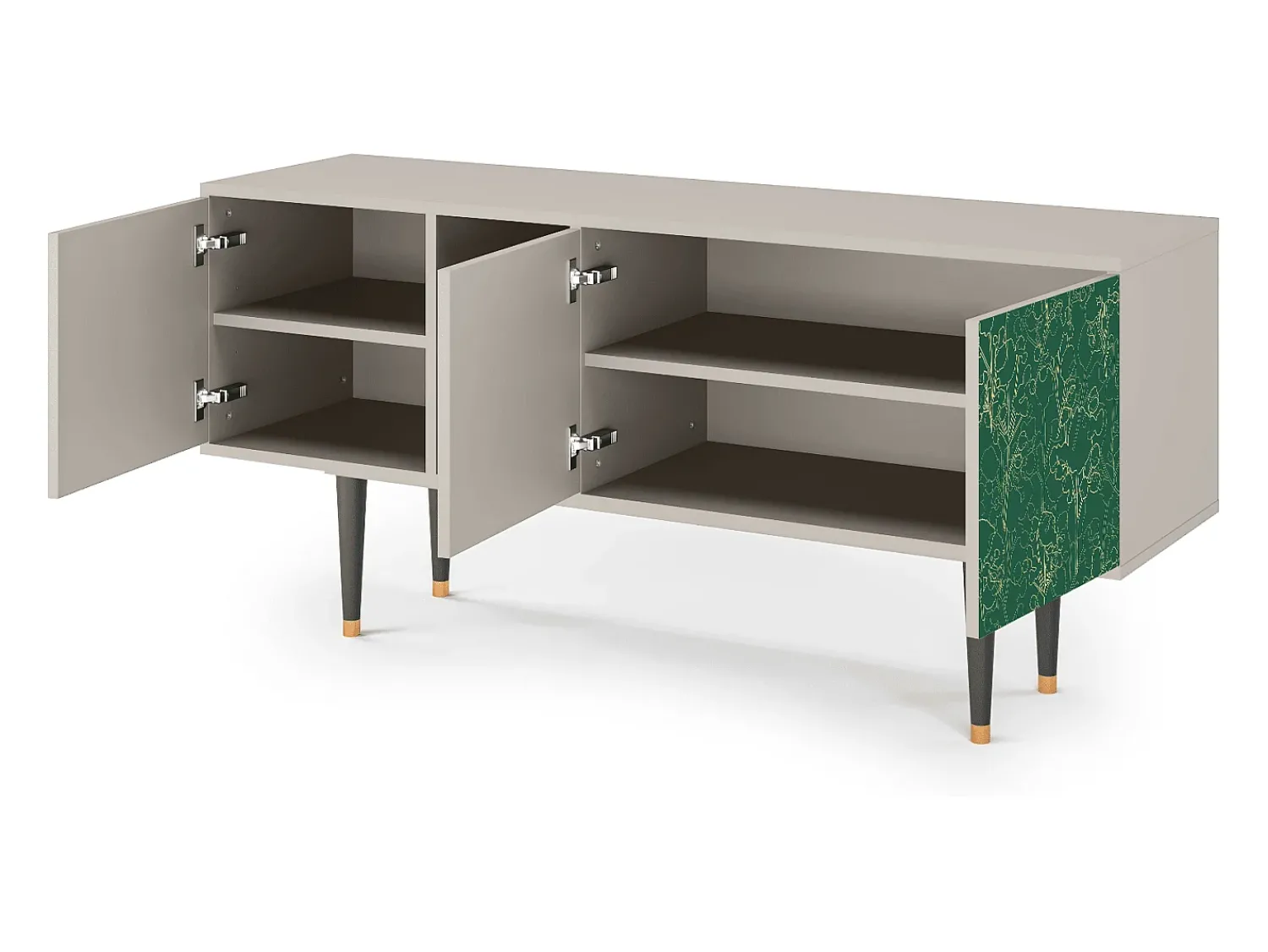 Mueble de TV - 150х69х41 cm - T5 - Emerald Forest, Areia^ Móvel De Tv