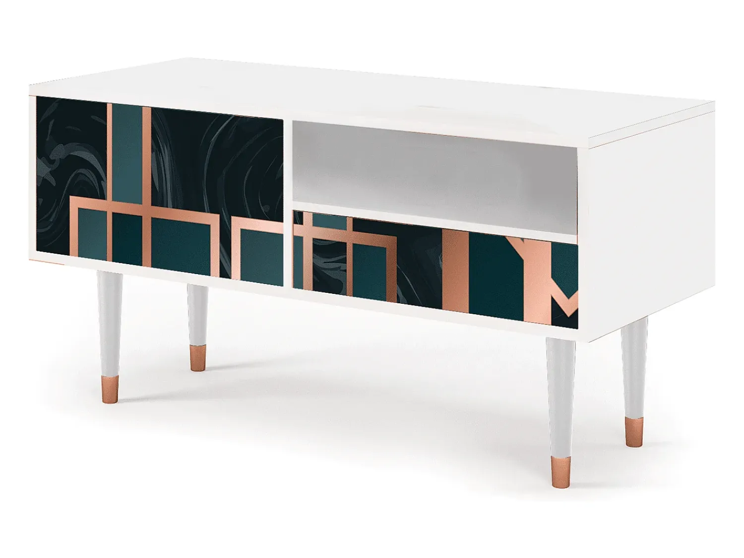 Online Mueble de TV - 115х59х48 cm - T3 - Emerald Metro, Branco Bege