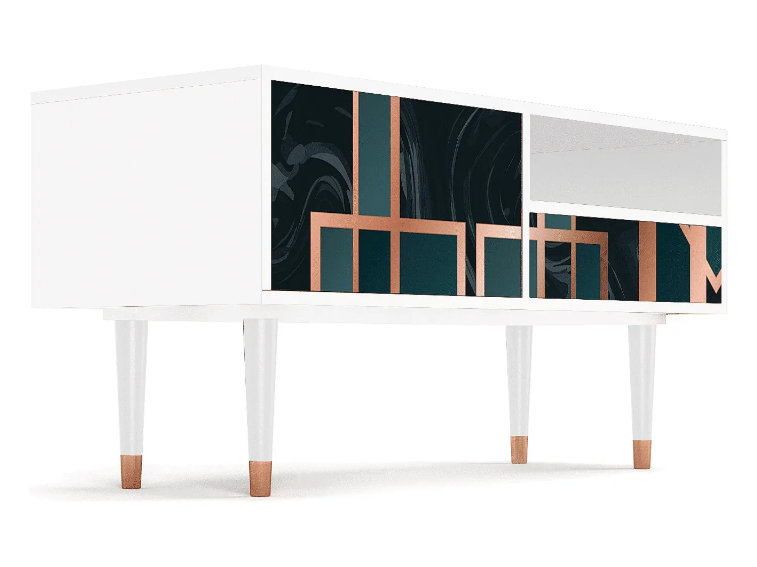 Online Mueble de TV - 115х59х48 cm - T3 - Emerald Metro, Branco Bege