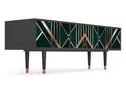 Móvel De Tv* Mueble de TV - 170х59х48 cm - T4 - Emerald Gatsby, Antracite Cinza antracite