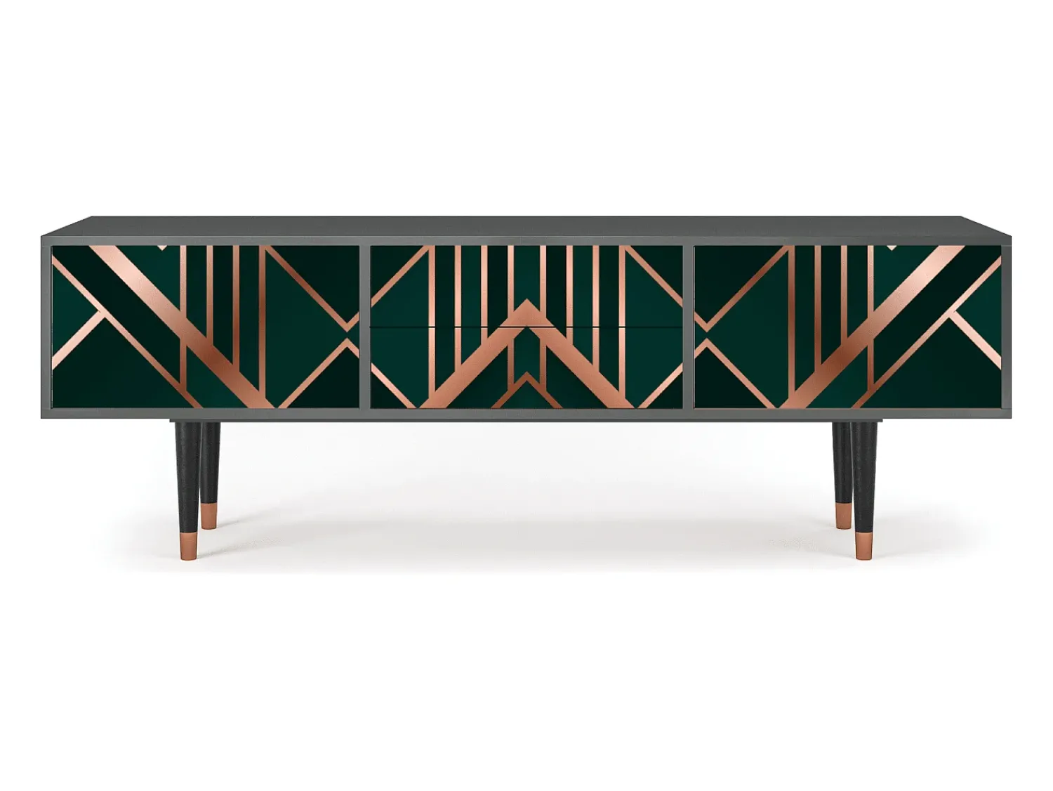 Móvel De Tv* Mueble de TV - 170х59х48 cm - T4 - Emerald Gatsby, Antracite Cinza antracite