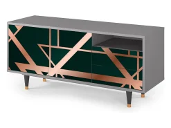 Mueble de TV - 125х56х41 cm - T7 - Emerald Gatsby, Cinza^ Móvel De Tv
