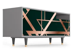 Mueble de TV - 125х56х41 cm - T7 - Emerald Gatsby, Cinza^ Móvel De Tv
