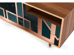 New Mueble de TV - 125х56х41 cm - T7 - Emerald Metro, Nogueira Castanho