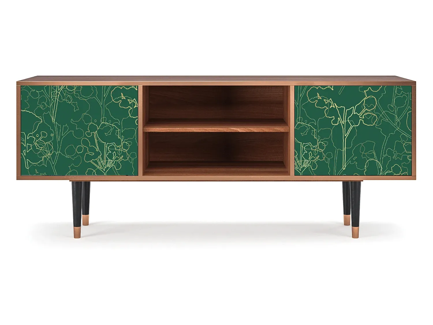 Móvel De Tv* Mueble de TV - 170х69х48 cm - T2 - Emerald Forest, Nogueira Castanho