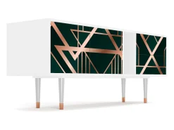 Móvel De Tv| Mueble de TV - 170х69х48 cm - T1 - Emerald Gatsby, Branco Bege
