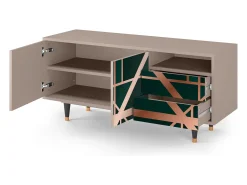 Móvel De Tv| Mueble de TV - 125х56х41 cm - T7 - Emerald Gatsby, Latte Bege