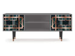Móvel De Tv* Mueble de TV - 170х69х48 cm - T2 - Emerald Metro, Cinza Cinzento