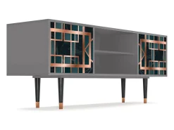 Móvel De Tv* Mueble de TV - 170х69х48 cm - T2 - Emerald Metro, Cinza Cinzento