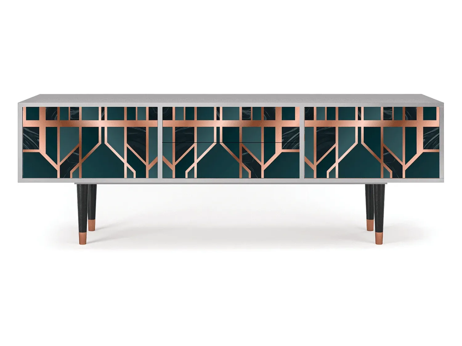 Móvel De Tv* Mueble de TV - 170х59х48 cm - T4 - Emerald Metro, Cinza Cinzento