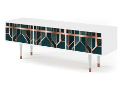 Móvel De Tv* Mueble de TV - 170х59х48 cm - T4 - Emerald Metro, Branco Bege