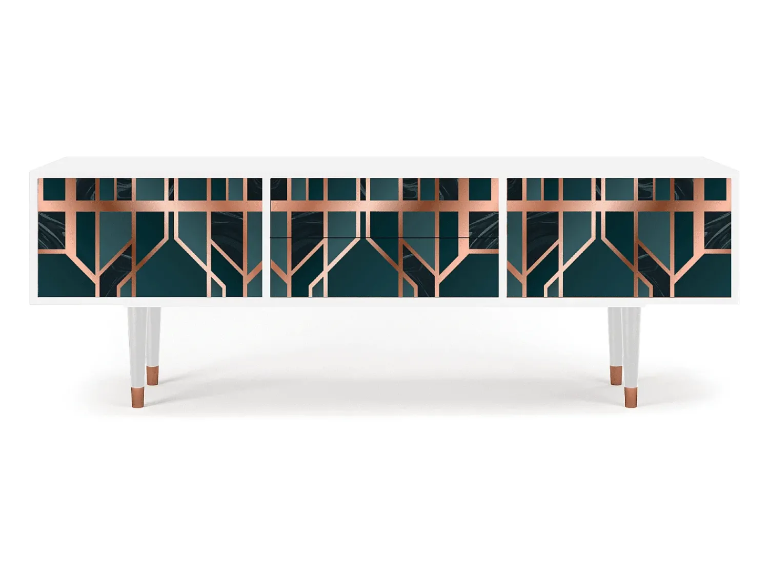 Móvel De Tv* Mueble de TV - 170х59х48 cm - T4 - Emerald Metro, Branco Bege