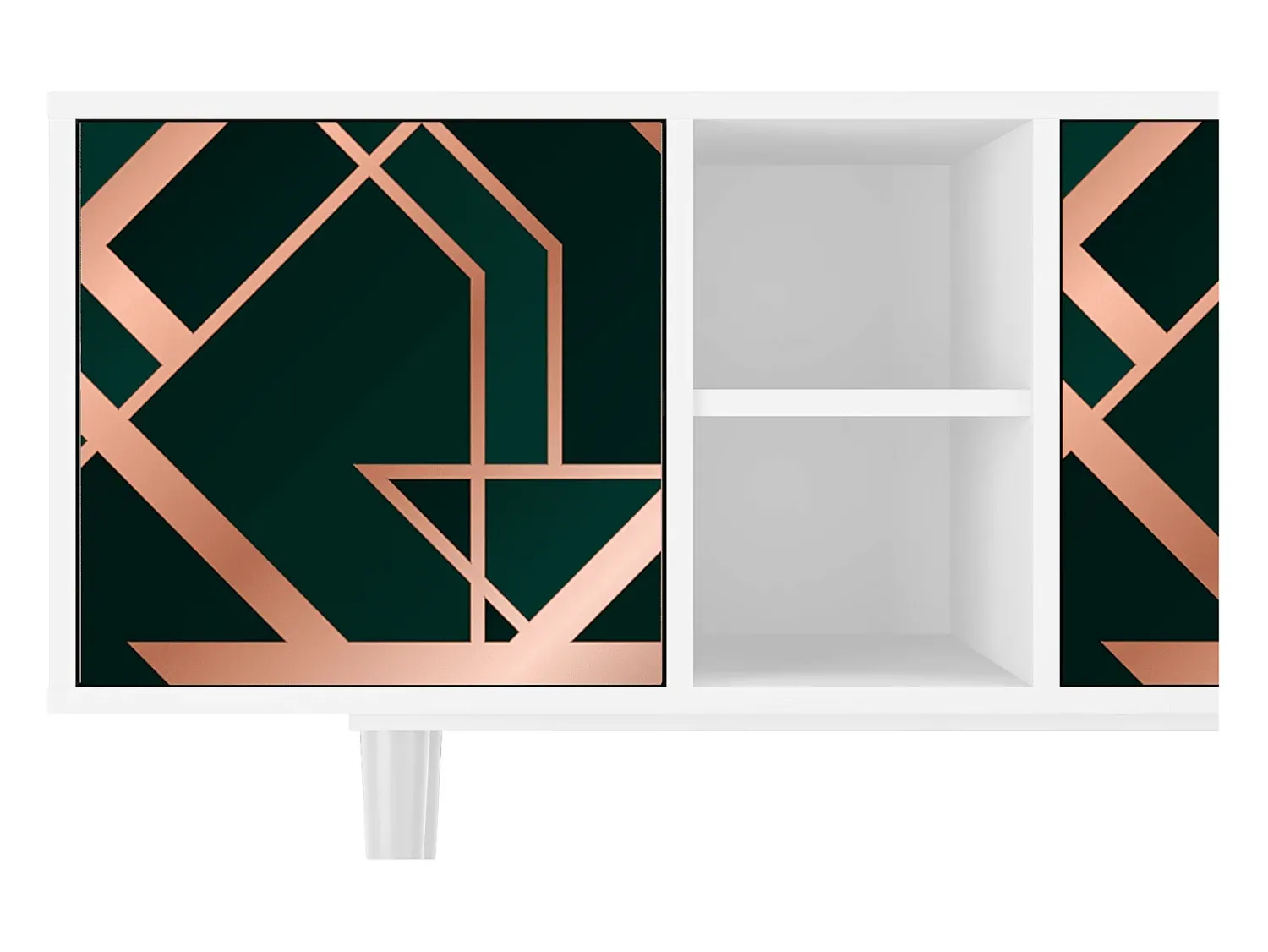 Mueble de TV - 150х69х41 cm - T5 - Emerald Gatsby, Branco^ Móvel De Tv