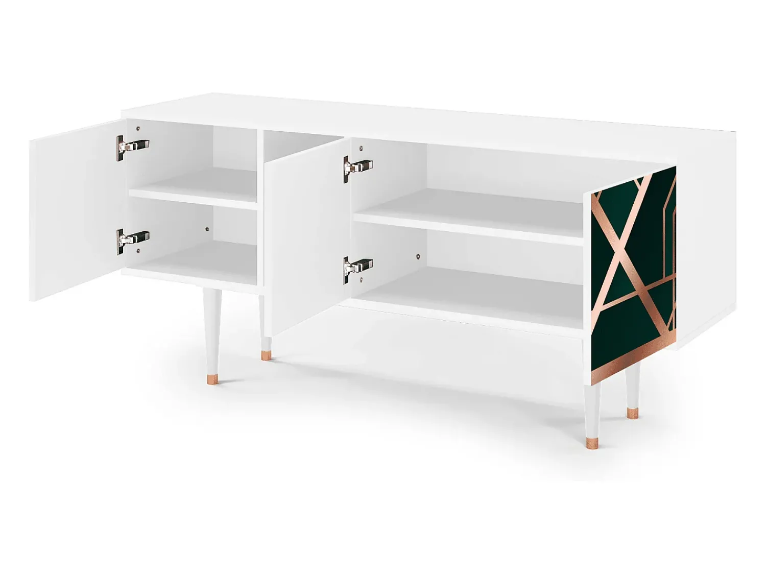 Mueble de TV - 150х69х41 cm - T5 - Emerald Gatsby, Branco^ Móvel De Tv