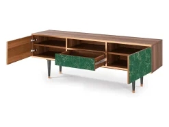 Móvel De Tv* Mueble de TV - 170х59х41 cm - T6 - Emerald Forest, Nogueira Castanho