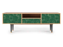 Móvel De Tv* Mueble de TV - 170х59х41 cm - T6 - Emerald Forest, Nogueira Castanho