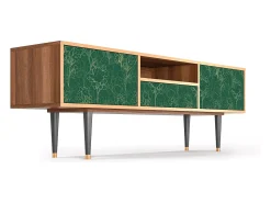Móvel De Tv* Mueble de TV - 170х59х41 cm - T6 - Emerald Forest, Nogueira Castanho