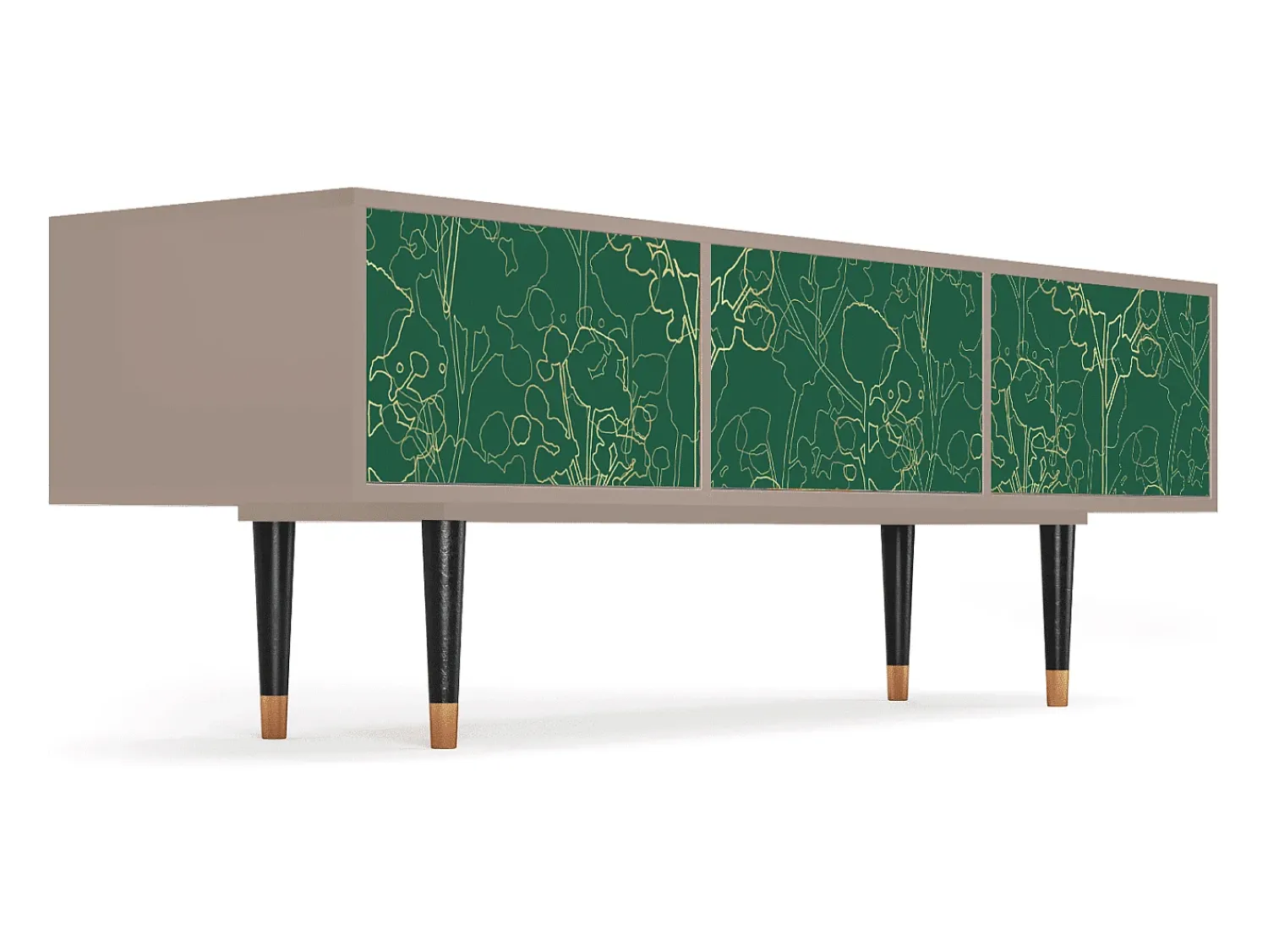 Móvel De Tv* Mueble de TV - 170х59х48 cm - T4 - Emerald Forest, Latte Bege