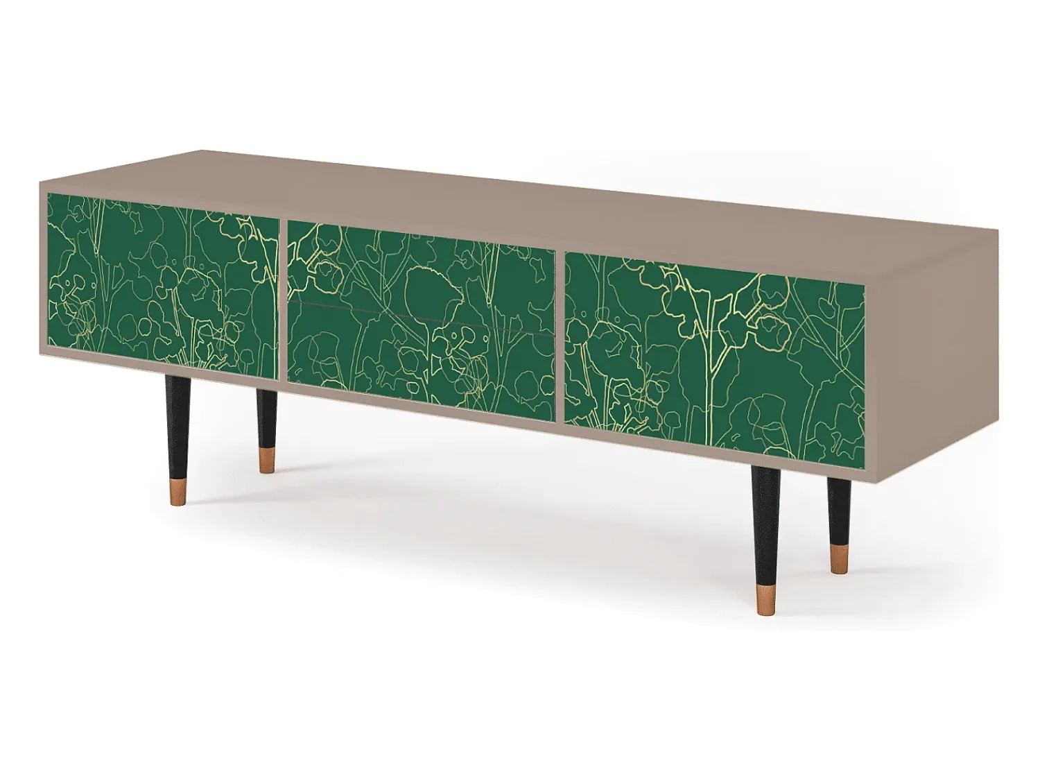 Móvel De Tv* Mueble de TV - 170х59х48 cm - T4 - Emerald Forest, Latte Bege