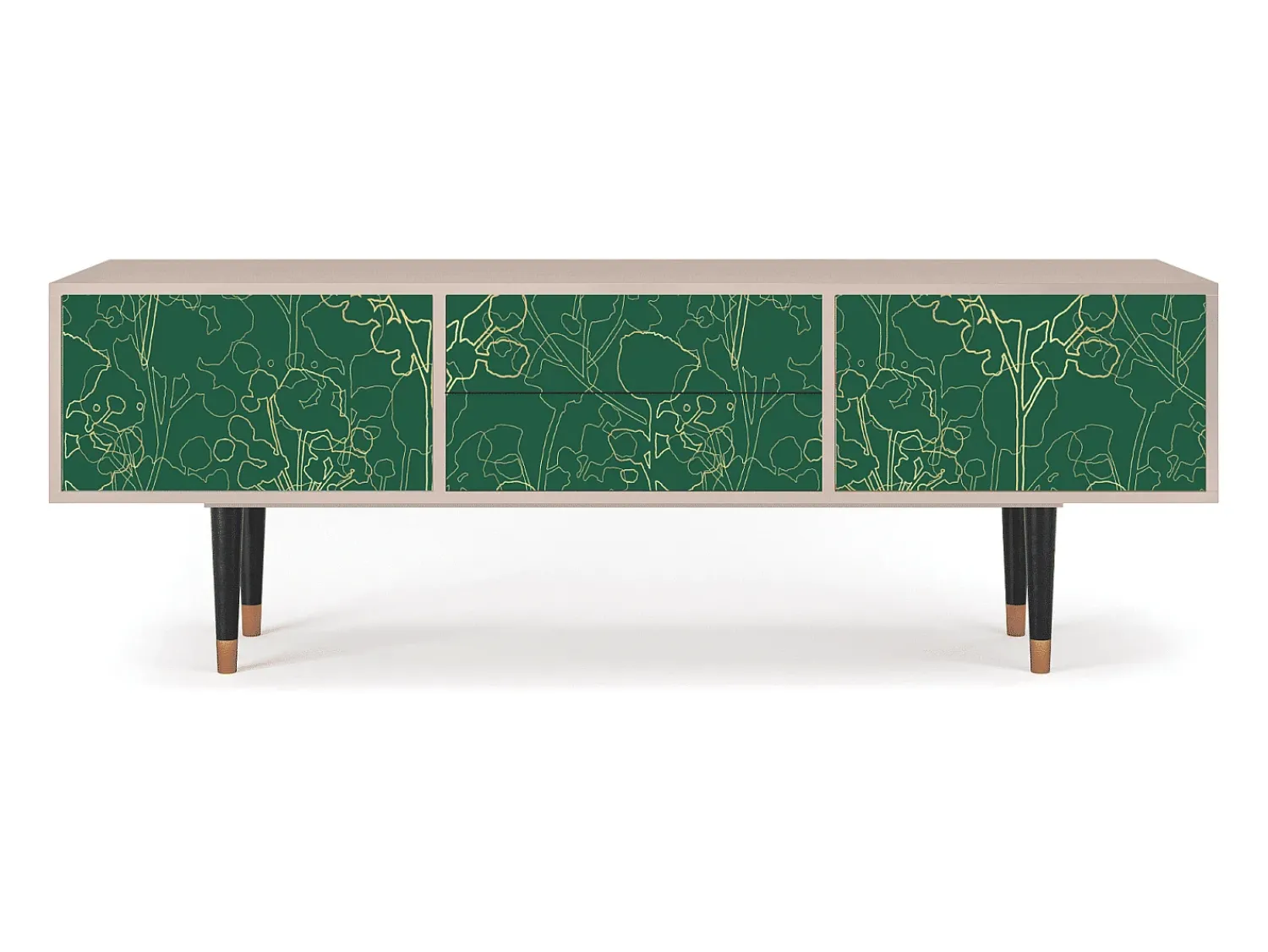 Móvel De Tv* Mueble de TV - 170х59х48 cm - T4 - Emerald Forest, Latte Bege
