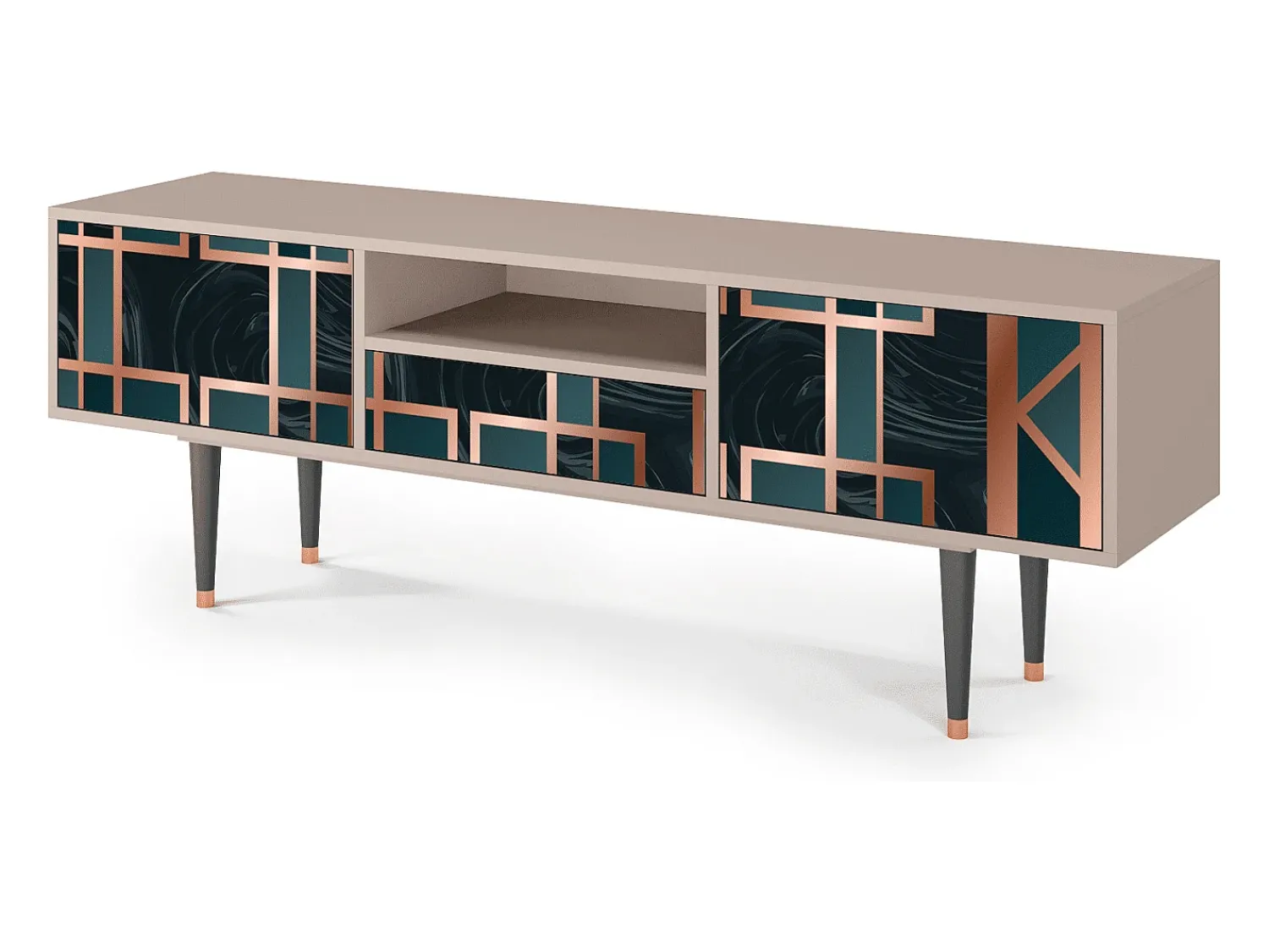 Mueble de TV - 170х59х41 cm - T6 - Emerald Metro, Latte^ Móvel De Tv